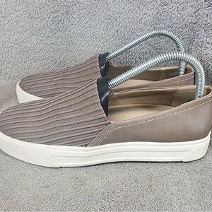 Naturalizer Shoes Womens Size 7.5 Brogan Taupe Brown Slip On Sneakers